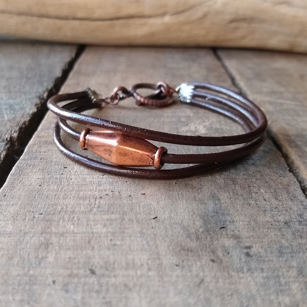 *Leather cord bracelet